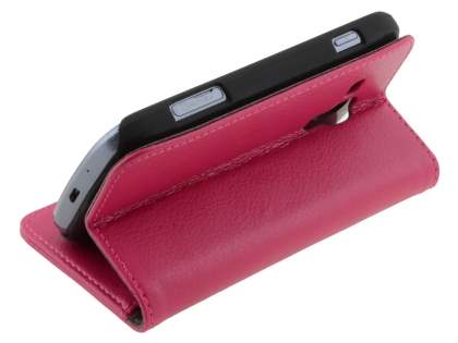 Synthetic Leather Wallet Case with Stand for Samsung Galaxy Trend S7560/S Duos S7562 - Pink