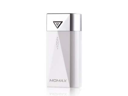 Momax iPower S2 1A USB-A External Battery Recharger with LED Flashlight - Pearl White Power Bank