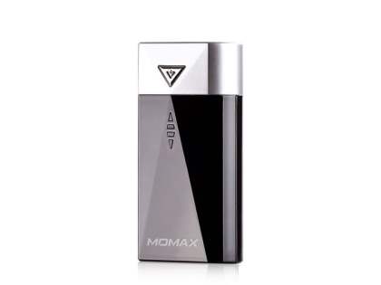 Momax iPower S2 1A USB-A External Battery Recharger with LED Flashlight - Classic Black Power Bank