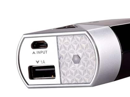 Momax iPower S2 1A USB-A External Battery Recharger with LED Flashlight - Classic Black