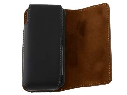 Extra-tough Genuine Leather ShineColours belt pouch for Apple iPhone SE/5s/5c/5 - Classic Black