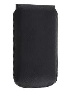 Synthetic Leather Slide-in Case with Pull-out Strap for Nokia Lumia 920 - Classic Black Synthetic Leather Slide-in Case with Pull-out Strap for Nokia Lumia 920 - Classic Black