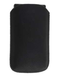 Synthetic Leather Slide-in Case with Pull-out Strap for Sony Xperia Sola MT27i - Classic Black Synthetic Leather Slide-in Case with Pull-out Strap for Sony Xperia Sola MT27i - Classic Black