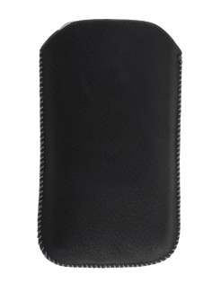 Synthetic Leather Slide-in Case with Pull-out Strap for Nokia Lumia 610 - Classic Black Synthetic Leather Slide-in Case with Pull-out Strap for Nokia Lumia 610 - Classic Black