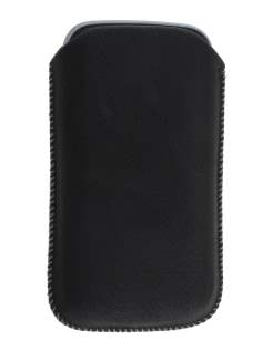 Synthetic Leather Slide-in Case with Pull-out Strap for Samsung Galaxy Trend Plus S7583T / S Duos S7562 - Classic Black Synthetic Leather Slide-in Case with Pull-out Strap for Samsung Galaxy Trend Plus S7583T / S Duos S7562 - Classic Black