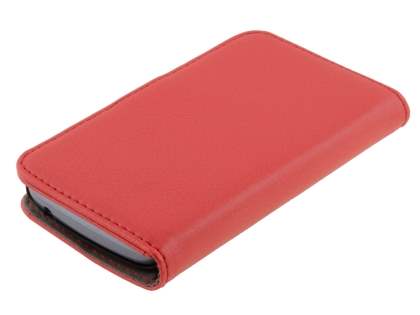 Synthetic Leather Wallet Case with Stand for Samsung Galaxy Trend S7560/S Duos S7562 - Red