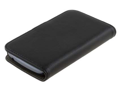 Synthetic Leather Wallet Case with Stand for Samsung Galaxy Trend S7560/S Duos S7562 - Classic Black