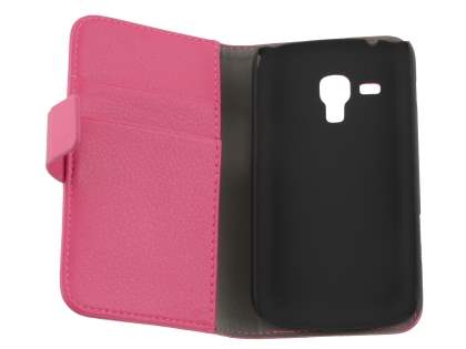 Synthetic Leather Wallet Case with Stand for Samsung Galaxy Trend S7560/S Duos S7562 - Pink