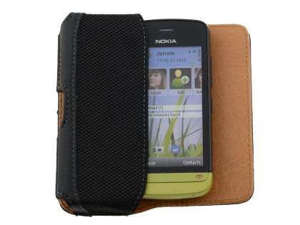 Nokia C5-03 Synthetic Leather Belt Pouch - Classic Black