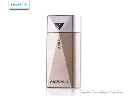 Momax iPower S2 1A USB-A External Battery Recharger with LED Flashlight - Dark Champagne
