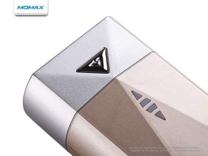 Momax iPower S2 1A USB-A External Battery Recharger with LED Flashlight - Dark Champagne