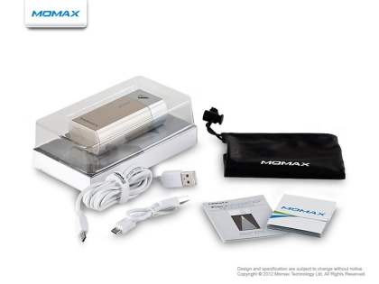 Momax iPower S2 1A USB-A External Battery Recharger with LED Flashlight - Dark Champagne