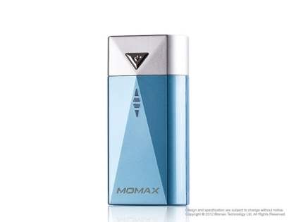 Momax iPower S2 1A USB-A External Battery Recharger with LED Flashlight - Blue Power Bank