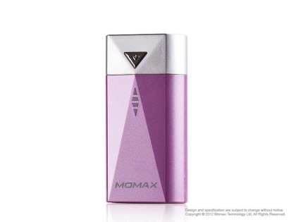 Momax iPower S2 1A USB-A External Battery Recharger with LED Flashlight - Pink