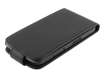 Synthetic Leather Flip Case for Google LG Nexus 4 E960 - Classic Black