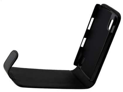 Synthetic Leather Flip Case for Google LG Nexus 4 E960 - Classic Black