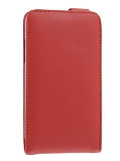 Genuine Leather Flip Case for Samsung Galaxy Note 2 4G - Red