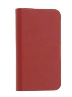 iPhone 4/4S Slim Genuine Leather Portfolio Case - Red