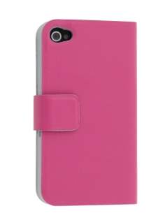 iPhone 4/4S Slim Genuine Leather Portfolio Case - Pink