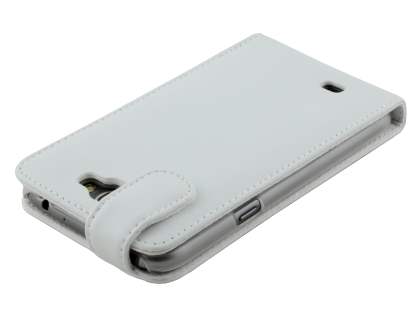 Genuine Leather Flip Case for Samsung Galaxy Note 2 4G - White