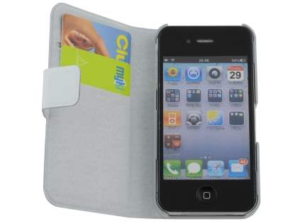iPhone 4/4S Slim Genuine Leather Portfolio Case - White