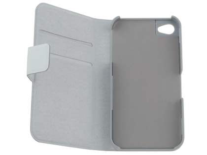 iPhone 4/4S Slim Genuine Leather Portfolio Case - White
