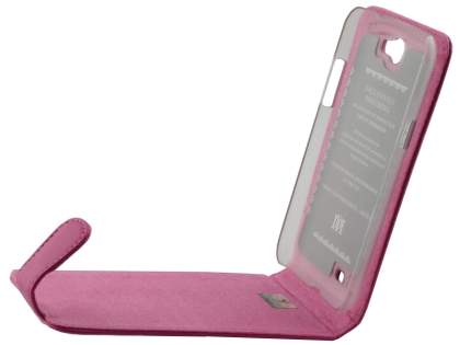 Genuine Leather Flip Case for Samsung Galaxy Note 2 4G - Pink