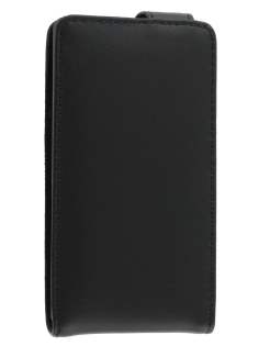 Genuine Leather Flip Case for HTC Windows Phone 8S - Black