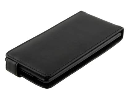 HTC Windows Phone 8X Genuine Leather Flip Case - Black