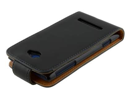 HTC Windows Phone 8S Synthetic Leather Flip Case - Black