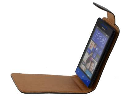HTC Windows Phone 8S Synthetic Leather Flip Case - Black