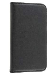 Synthetic Leather Wallet Case with Stand for LG Nexus 4 E960 - Classic Black