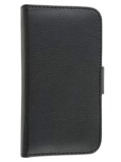 Motorola RAZR HD 4G Synthetic Leather Wallet Case - Classic Black