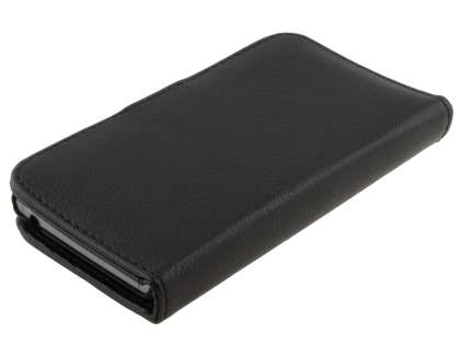 Motorola RAZR HD 4G Synthetic Leather Wallet Case - Classic Black