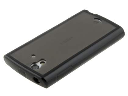 Dual-Design Case for Sony Ericsson Xperia Ray - Black/Frosted Grey