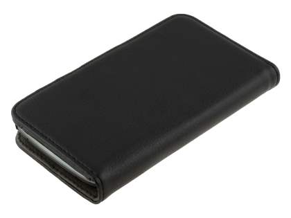 Synthetic Leather Wallet Case with Stand for LG Nexus 4 E960 - Classic Black