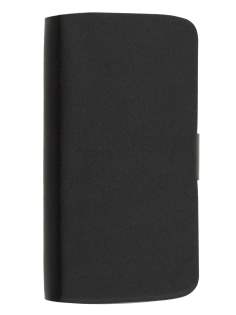 Slim Genuine Leather Portfolio Case for LG Nexus 4 E960 - Classic Black