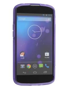 Wave Case for LG Nexus 4 E960 - Frosted Purple/Purple
