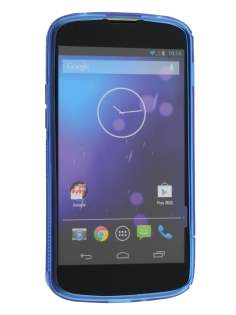 Wave Case for LG Nexus 4 E960 - Frosted Blue/Blue