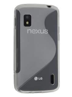 Wave Case for LG Nexus 4 E960 - Frosted Clear/Clear Soft Cover