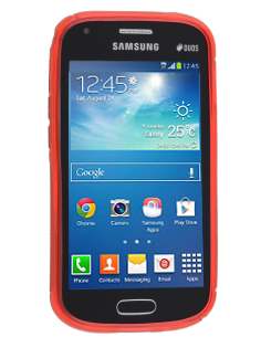 Wave Case for Samsung Galaxy Trend Plus S7583T/S Duos S7562 - Frosted Red/Red