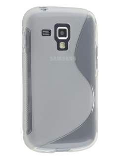 Wave Case for Samsung Galaxy Trend Plus S7583T/S Duos S7562 - Frosted Clear/Clear Soft Cover