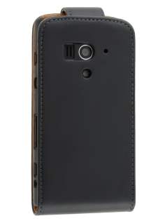 Synthetic Leather Flip Case for Sony Xperia acro S LT26w - Black Synthetic Leather Flip Case for Sony Xperia acro S LT26w - Black
