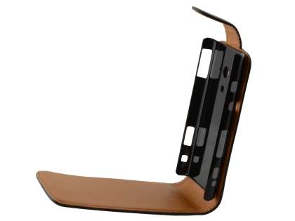 Synthetic Leather Flip Case for Sony Xperia acro S LT26w - Black
