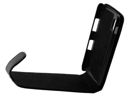 Genuine Leather Flip Case for LG Nexus 4 E960 - Classic Black