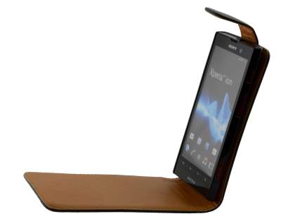 Sony Xperia ion LTE LT28i Synthetic Leather Flip Case - Black