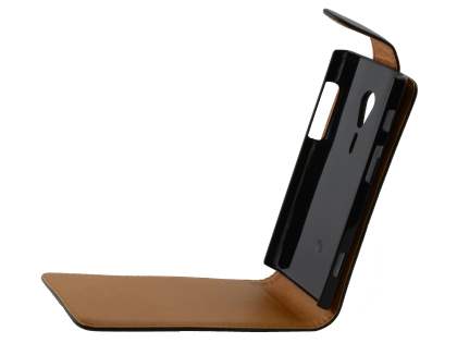 Sony Xperia ion LTE LT28i Synthetic Leather Flip Case - Black