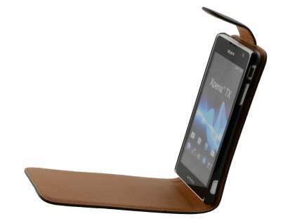 Synthetic Leather Flip Case for Sony Xperia TX LT29i - Black