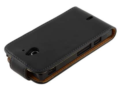 Sony Xperia Sola MT27i Synthetic Leather Flip Case - Black