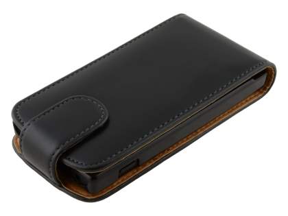 Sony Xperia Sola MT27i Synthetic Leather Flip Case - Black